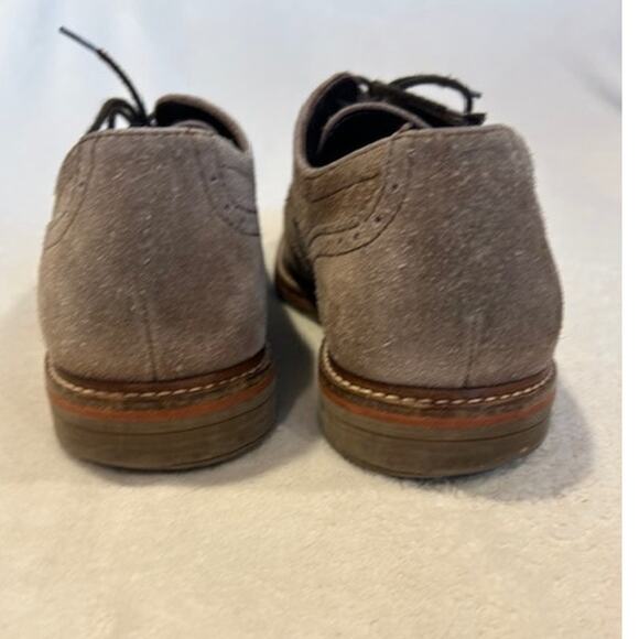 MEPHISTO Tan Light Brown Suede Wingtip Brogue Oxfords Dress Shoes Casual Men's 9 - Picture 3 of 12